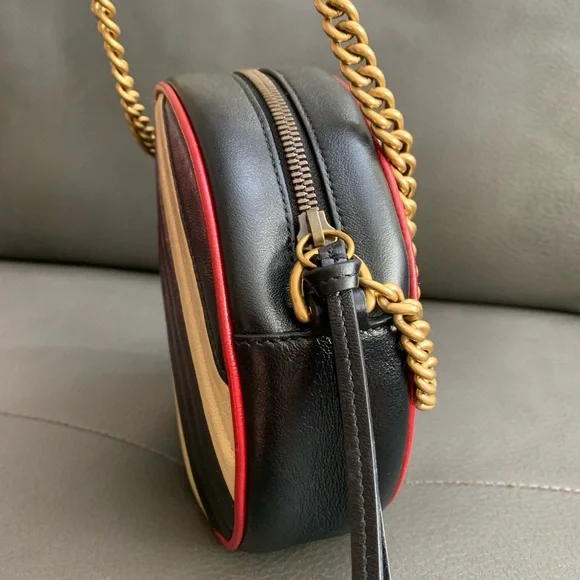 ‼️sold‼️Gucci Marmont Mini Round Striped - Picture 4 of 16